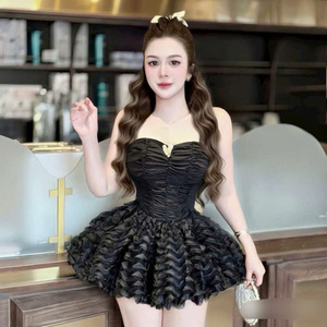 Vestido Maxi Elegante de Manga Corta para Mujer, Diseño Sencillo y Sólido, Combinación Perfecta de Elegancia, Comodidad, Casual y Formal, Cintura Natural - Product Image 3