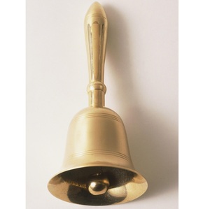 High Quality Brass Ringing Hand <b>Bell</b> with Wooden Handle Antique Finish Loud Sound <b>Bell</b> for Temple Prayer Desk <b>School</b> Home Use - Product Image 6
