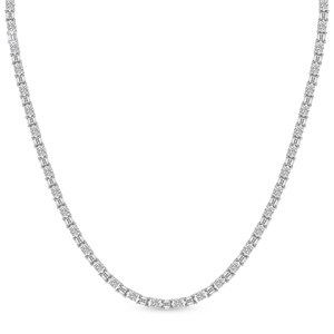 Collar de tenis de oro original con diamantes cultivados en laboratorio de corte esmeralda, elegancia oriental, disponible en oro de 10k/14k, joyería al por mayor - Product Image 1