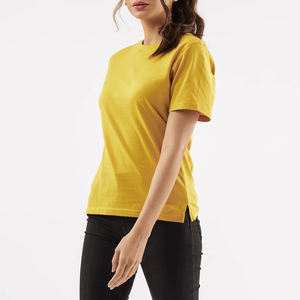 Camiseta de Mujer, Informal, de Algodón, Manga Corta, Transpirable, Tejido Suave de Verano, Cómoda para Uso Diario, Estilo Relajado - Product Image 1