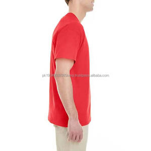 Camisetas de Hombre al por Mayor, Más Vendidas, Color Rojo, Lisas, Talla Grande, para Verano, 100% Algodón, Manga Corta, Casuales, 2026 - Product Image 3