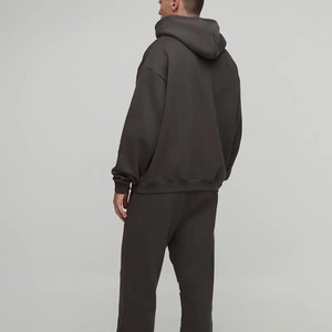 Conjunto Deportivo Holgado Personalizado para Hombres y Niños, de Algodón de Alta Calidad, con Sudadera con Cremallera y Pantalones Acampanados - Product Image 2