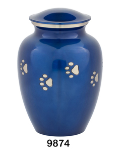 Urne funéraire en laiton pour chat, 6 pouces, finition étain antique, pour cendres d'un être cher, avec un design traditionnel et apaisant pour une présentation commémorative à la maison - Product Image 4