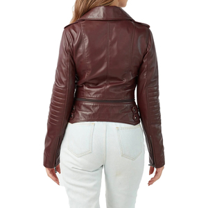 Nouvelle veste en cuir véritable pour femme, élégante et décontractée, couleur unie, coton imperméable et respirant, haute qualité, couleur personnalisable - Product Image 6