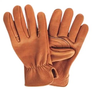 Anti-vibration Windproof Non-Slip Full Finger Customized Color Print <b>Driver</b> Working <b>Gloves</b> High Quality Goat Leather Safety - Product Image 1