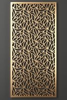 Panneau de séparation décoratif Art Déco pour mariage, découpé au laser CNC, en métal translucide sans cadre, pour jardin, balcon, terrasse EURO
