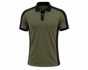 Chemise Homme Bordeaux Manches Courtes Unie Décontractée Respirante Tissu Jersey Polyester/Coton Boutonnée Coupe Droite ODM Haute Qualité 220g - Product Image 5