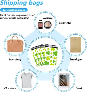 Sacs d'expédition imperméables et résistants aux déchirures pour vêtements, sacs en polyéthylène pour l'expédition, sacs d'emballage imprimés trèfles - Product Image 6