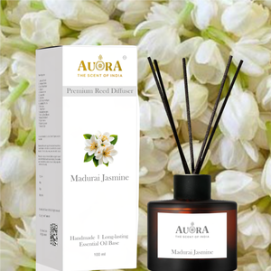 Premium Natural Peach Handmade Glass <b>Reed</b> <b>Diffuser</b> Set 100 ml Rattan Sticks Long Lasting Essential <b>Oil</b> Base 100+ Indian Scents - Product Image 5