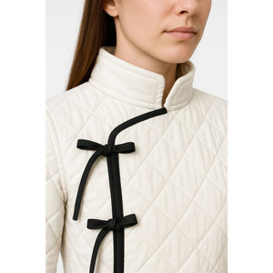 High-Quality Quilted White Gambeson Protective Padded Women's Coat Medieval Training <b>Jacket</b> Wear Top Sell - Product Image 4