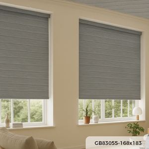 Persianas de Diseño Madera Gris GB83055 168x183cm, Superventas en Malasia, para Hogar y Oficina, B2B, OEM, Mejor Proveedor, Alta Calidad, Protección Solar - Product Image 1
