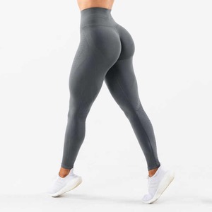 Low MOQ Women High Quality Solid Color Full Length Yoga Leggings For High Waist Seamless Soft Fitness Comfort Tight Breathable - Product Image 5