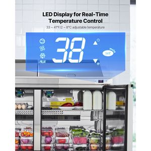 Frigo a doppio sportello per la preparazione di utensili da cucina, - Product Image 5