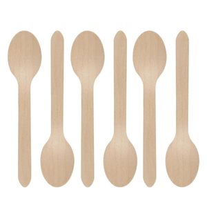 Cuillère jetable en bois de bouleau naturel et écologique pour la restauration rapide et les restaurants, biodégradable, à emporter, 155 mm, recyclable, 2026 - Product Image 4