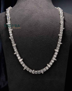 Lab Grown Diamond <b>Statement</b> <b>Necklace</b> S925 Silver 14K Gold Plated Rhodium Plated Punk Style Unisex Party Chains Jewelry - Product Image 5