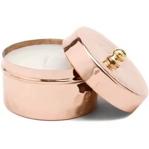 Minimal Metal Candle Jar Decorative Candle Container Wedding Party Decoration Accent - Product Image 5