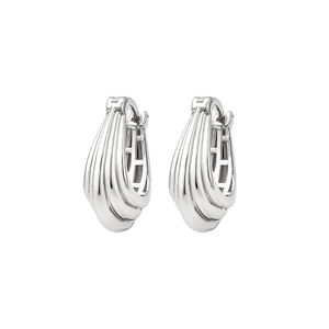 BOHEMIAN 925 STERLING SILVER PLATED HOOP <b>EARRINGS</b> FOR WOMEN ELEGANT ANNIVERSARY JEWELRY GIFTS LIGHTWEIGHT CLASSIC DAILY WEAR - Product Image 2