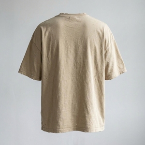 Camiseta de hombre personalizada con hombros caídos, corte holgado, de algodón puro, estilo vintage desgastado, cuello redondo, oversize - Product Image 2