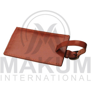 Porte-cartes de visite en cuir véritable, étiquette de bagage, étiquette de valise pour bagages - Product Image 4