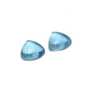 Venta al por mayor de piedras preciosas de aguamarina natural en forma de trillón, cabujones de aguamarina sueltos para la fabricación de joyería, lote al por mayor. - Product Image 3
