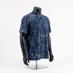 เสื้อยืดดีไซน์ใหม่ผู้ชาย ล้างสีแบบแอซิด 100% ผ้าฝ้ายคุณภาพสูง เสื้อยืดล้างสีแบบแอซิดสำหรับผู้ชาย - Product Image 2