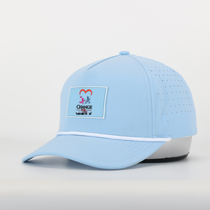 Casquette de sport 6 panneaux personnalisée en gros ODM, imperméable, avec patch brodé, bouton, image, en polyester, découpée au laser, pour le golf - Product Image 5