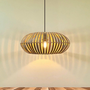 New Arrival Japandi Style Intricate Natural Bamboo Dome Pendant <b>Light</b> <b>Fixture</b> Modern Minimalism Chandelier Wholesale - Product Image 3