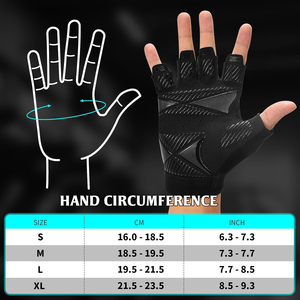 Gants de sport en cuir ultra-respirants à demi-doigts, adhérence maximale, paume antidérapante pour le cyclisme, la gym et les activités de plein air (unisexe) - Product Image 6