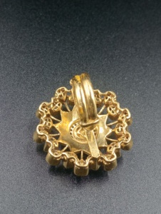 Flower Shape Silver 24K <b>Gold</b> Plated Classic <b>Cocktail</b> <b>Ring</b> Red Doublet Stone Women's Wedding Ethnic Style Jewelry - Product Image 2