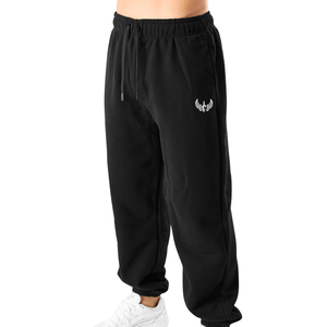 Women's Black Oversized Sweatpants Soft Fleece Jogger Pants Relaxed Fit Workout Gym Training Casual Activewear Sportswear - Product Image 3