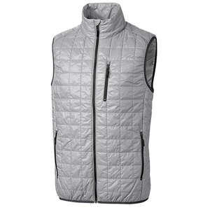 <b>Mens</b> Windproof Quilted Vest <b>Jacket</b> For <b>Men</b> With Full Zip Front And <b>Warm</b> Insulated Fabric Design - Product Image 1