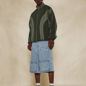 Veste coupe-vent pour homme en nylon réfléchissant 3M imprimé, avec cordon de serrage et ourlet élastique, demi-zip et capuche - Product Image 3