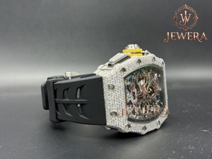 High on Demand Mossinate Luxury Rubber Diamond <b>Watch</b> Premium Timepiece with Genuine Diamonds <b>for</b> Men and Women - Product Image 3