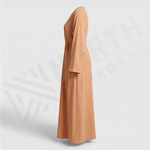 2025 OEM Kimono Abaya pour femmes musulmanes, en tissu polyester épais, doux et très extensible, col en V, manches longues, pour fêtes, Ramadan, mariages - Product Image 3