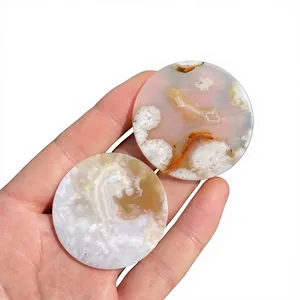 ALIZA AGATE EXPORTS – Tranches d'agate florale naturelle en vrac, 50 mm, non traitées, Sakura, polies, sculptées à la main, pour artisanat et décoration DIY - Product Image 4