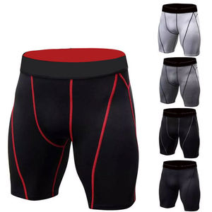 New Summer Solid <b>Compression</b> <b>Shorts</b> for Outdoor Marathon Running <b>Men's</b> High Elastic Fitness High Waist Multi-Pocket - Product Image 1