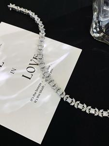 Elegant Fashion Solid <b>White</b> Gold Tennis <b>Bracelet</b> Princess Cut an Marquise Cut Moissanite <b>Bracelet</b> Classic Style Claw Setting - Product Image 4