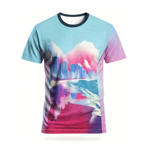 Camiseta de Manga Corta para Hombre EKIN IMPEX, Cuello Redondo, Corte Regular, Estampado de Paisaje Urbano, Transpirable, Informal, Deportiva - Product Image 2