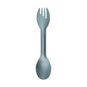 Ensemble de fourchette et cuillère minimalistes en titane pur, finition mate, écologique, pour le camping en plein air - Product Image 2