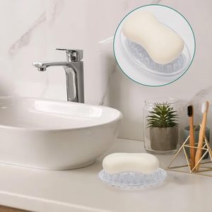 Support à savon en plastique transparent, 2 pièces, avec drain intégré et trous, pour savon en barre, compatible avec les supports à savon en acier inoxydable - Product Image 6