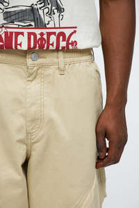 Shorts en jean cargo 100 % coton couleur plage pour homme, coupe oversize, longueur longue, style décontracté et tendance - Product Image 5