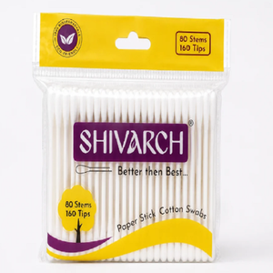 Hisopos de Algodón con Base de Papel Eco Choice, 80 Unidades, Hisopos Suaves en Bolsa de Polietileno para Higiene Diaria, Belleza y Uso Cosmético - Product Image 3