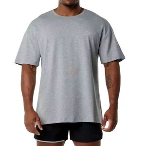 Camiseta Heather Grey Simple para Hombre, Hombros Caídos, Algodón Hilado en Anillo, Textura Suave, Fácil de Usar, Camisetas de Algodón Modernas para Hombre - Product Image 4