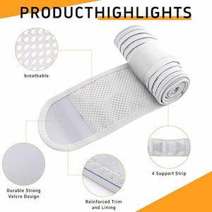 Ceinture de maintien lombaire réglable en néoprène respirant gris avec maille, protection professionnelle pour femmes, compression pour le bas du dos, idéale pour le fitness - Product Image 3