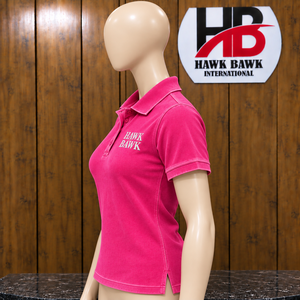 <b>Women</b> Embroidered Logo Textured <b>Polo</b> Shirt Short Sleeve Casual Embroidered Logo Casual Wear Breathable Cotton Oxford - Product Image 3