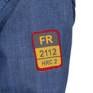 Chemise en denim résistant aux flammes 100% coton-7 oz Vêtements de sécurité moyens (Denim Blue) - Product Image 6