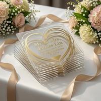 Panneaux acryliques de qualité supérieure pour cartes d'invitation de mariage de luxe avec une transparence élevée et une texture élégante