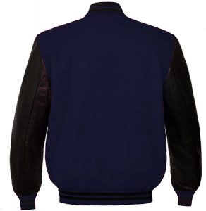 Custom <b>Men</b> Varsity <b>Jacket</b> with Leather Sleeves – Wool Body Letterman <b>Jacket</b>, Snap Button <b>Baseball</b> Bomber Coat - Product Image 2