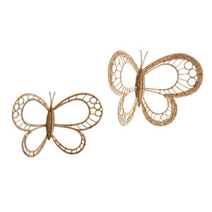 Decoración Bohemia de Ratán Natural, Juego de Mariposas para Niños, Adorno de Pared, Trenzado a Mano, Accesorios para Cuarto de Bebé, Arte y Manualidades - Product Image 1