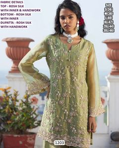 Kurta/Kurti Largo para Mujer, Diseño Tradicional Bhandhani Rosh, Protección Solar y Secado Rápido, Ideal para Fiestas, Color Rosa Desierto - Product Image 4